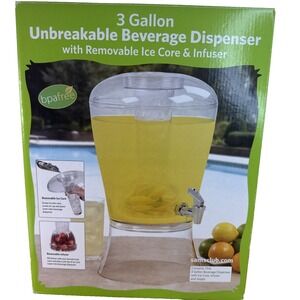 3 gallon unbreakable beverage dispenser w/ ice and fruit infuser samsclub